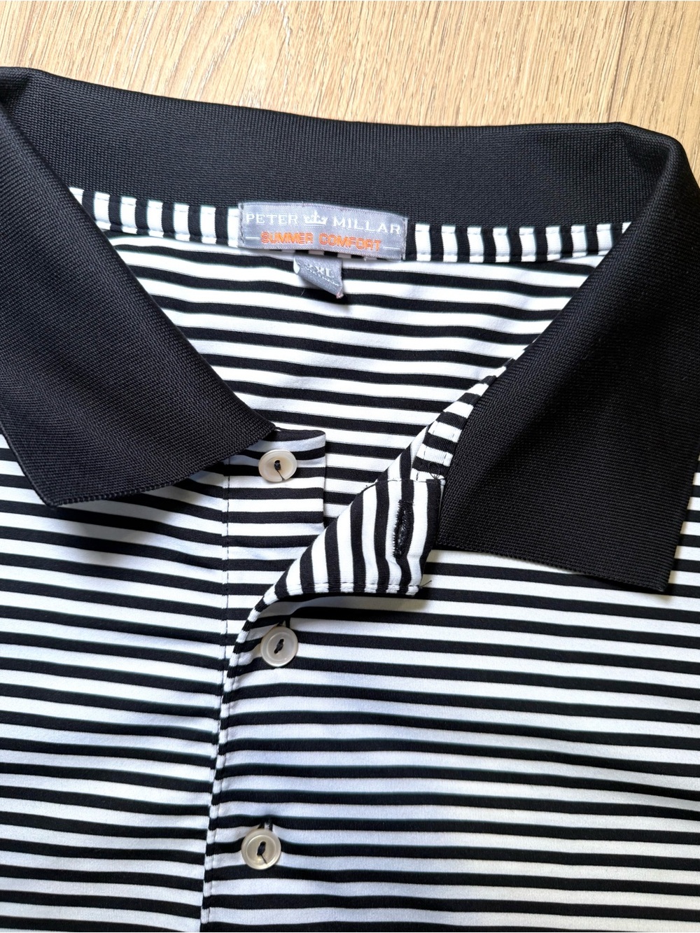 Peter Millar Striped Black & White Polo XXL (set of 2)